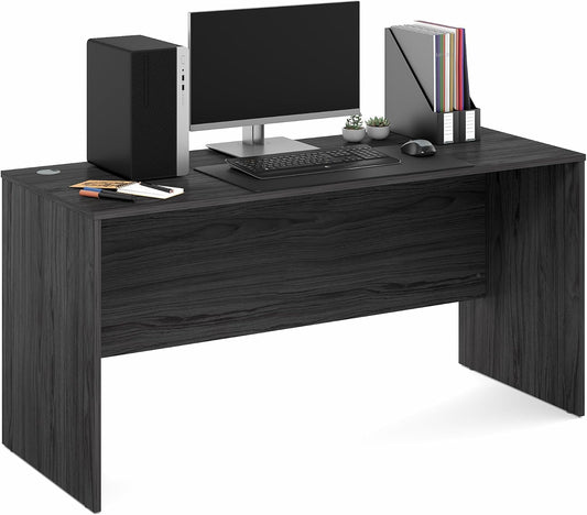 Rectangular Sixty Inch Coastal Grey Executive Desk
