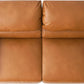 68 Inch PU Leather Loveseat Mid CenturyModern Brown