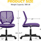 Purple Adjustable Desk Chair With Lumbar Support Swivel