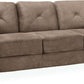 Harrington Microfiber Brown Three Seat Sofa Living Room