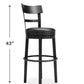 Valebeck 30.38 Black Upholstered Pub Height Swivel Barstool