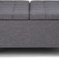 Slate Grey Linen Upholstered Lift Ottoman StorageCompartment