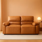 68 Inch PU Leather Loveseat Mid CenturyModern Brown