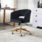 Velvet Home Office Chair 360 Degree Swivel Black Lux Velvet-1