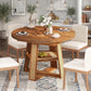 Walnut Extendable Round Dining Table Support Structure