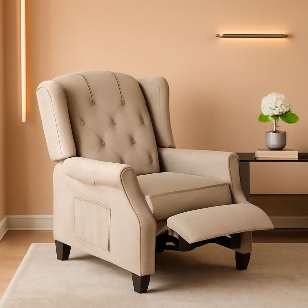 Wingback Recliner Chair With Massage And Heat For Living Room