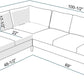 Six Seat Corner Sectional Sofa With Linen Fabric For Living Room