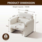 LuxuriousAndComfortable Lambswool Fabric Accent Chair With Arms
