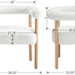 White Faux Sherpa Boucle Upholstered Dining Chairs