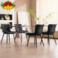 Black Upholstered Dining Chairs Set Of Two Modern Kitchen