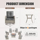 Patio Swivel Rocking Chair Set with Fire Pit