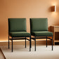 Odelia Olive Green Velvet Dining Chairs With Removable Cushion Covers