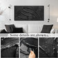 Midnight Black Handcrafted Abstract Canvas Painting 20x40