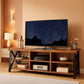 Walnut Finish Entertainment Center 55 Inch TV Stand