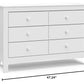 Noah White Six Drawer Dresser GREENGUARD Gold Certified-2