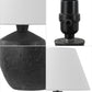 18 Inches Coal Black Matte Concrete Designer Table Lamps