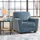 Modern Upholstered Accent Chair In Blue For Living Room