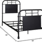 Industrial Grade Metal Bed 80 Inches Distressed Vintage