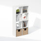 White Eight Cube Contemporary Horizontal Bookcase Storage