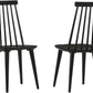 Antique Walnut Hardwood Spindle Back Dining Chairs