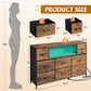 Bedroom Dresser TV Stand 55 Inch TV With Charging Station