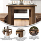 Hercules 46x30 Antique Rustic Solid Pine Farm Dining Table