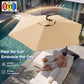 Ten Foot Cantilever Offset Patio Umbrella Beige Base Included