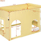 Primrose Yellow Full Size Kids Loft Bed With PlayArea