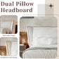 Queen Size White Platform Bed Headboard Wingback Plush