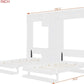 White Twin Murphy Bed With Contemporary Storage Cabinets-1