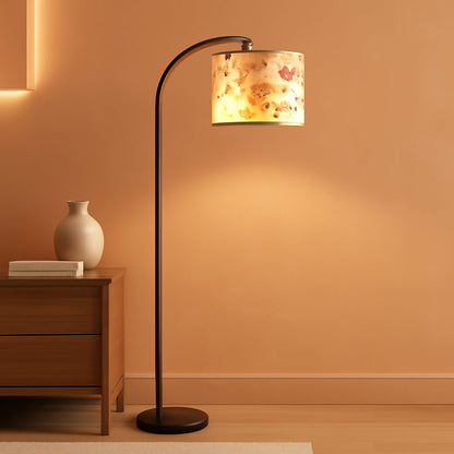 61Inch Premium Dried Flower Floor Lamp Illuminates