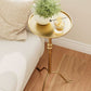 Gold Ornamental Distressed Brass Martini End Table