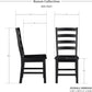 Black Dining Chairs Set Of 2 With Solid Wood Legs And Footrest