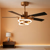 Contemporary Black Iron Reversible Fandelier Ceiling Fan
