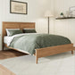 Natural King Platform Bed Including Headboard Support
