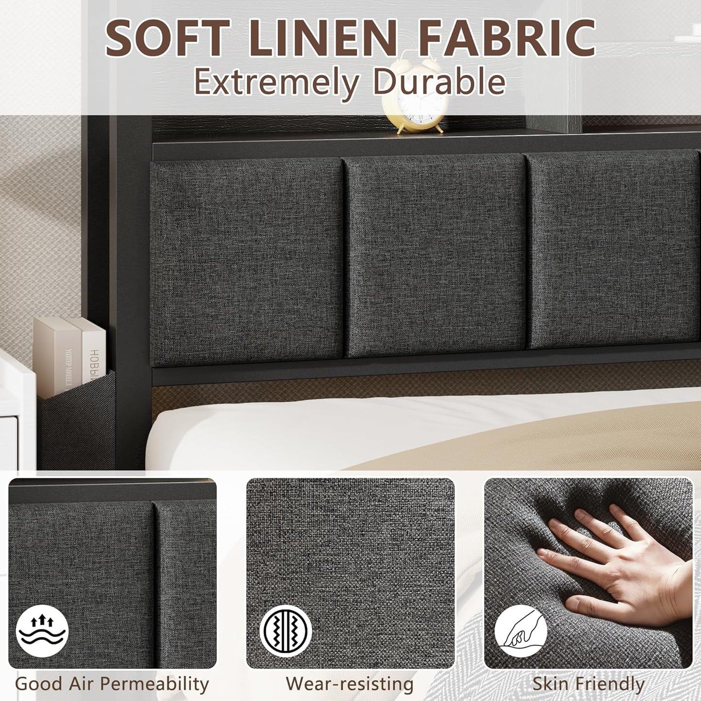 King Size Platform Bed Frame With Storage Solutions