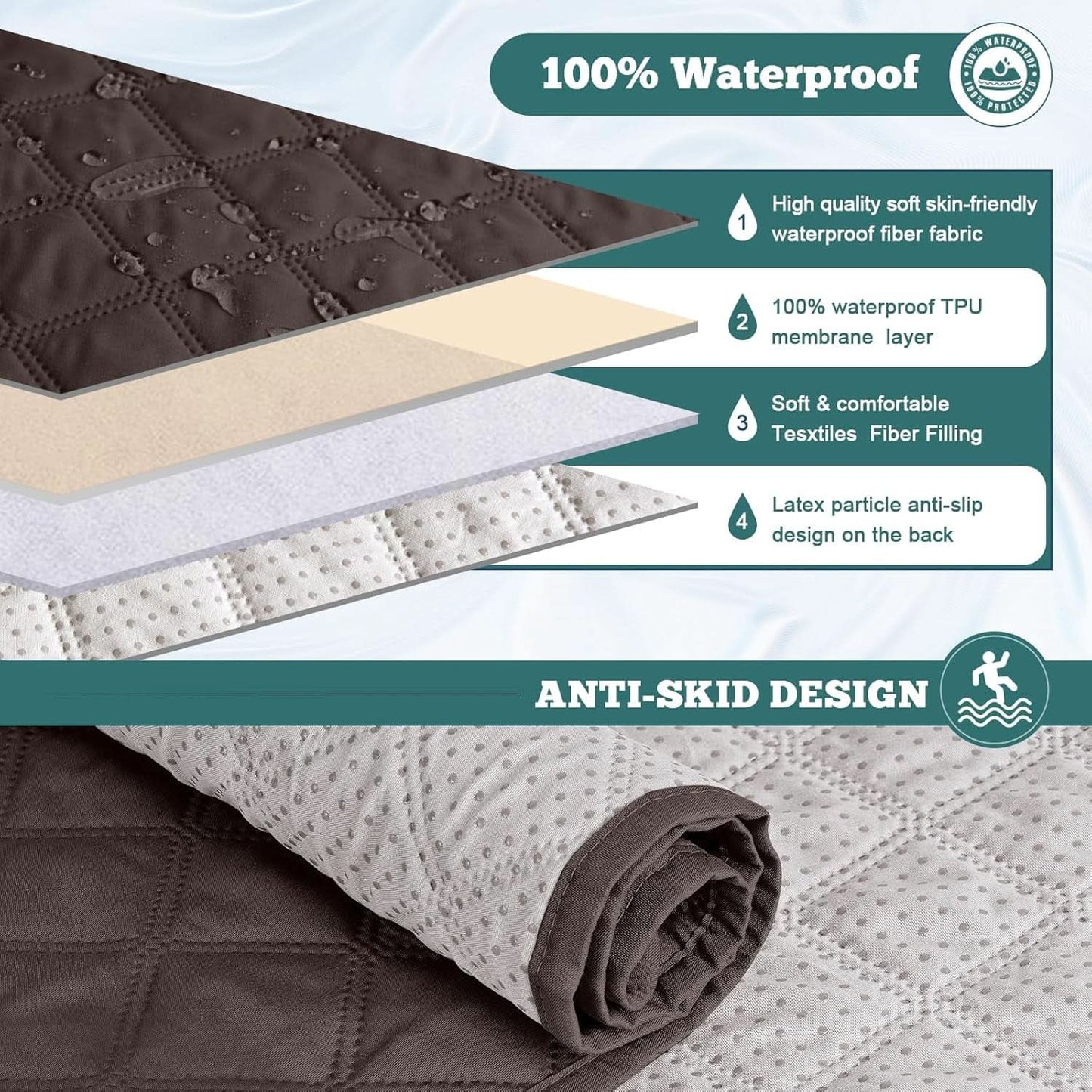 Waterproof Loveseat Cover With Console Chocolate 2 Seater