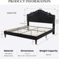 Queen Bed Frame With Adjustable Headboard BlackVelvet