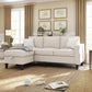 Seventy EightInch Beige Linen Sectional Sofa Storage