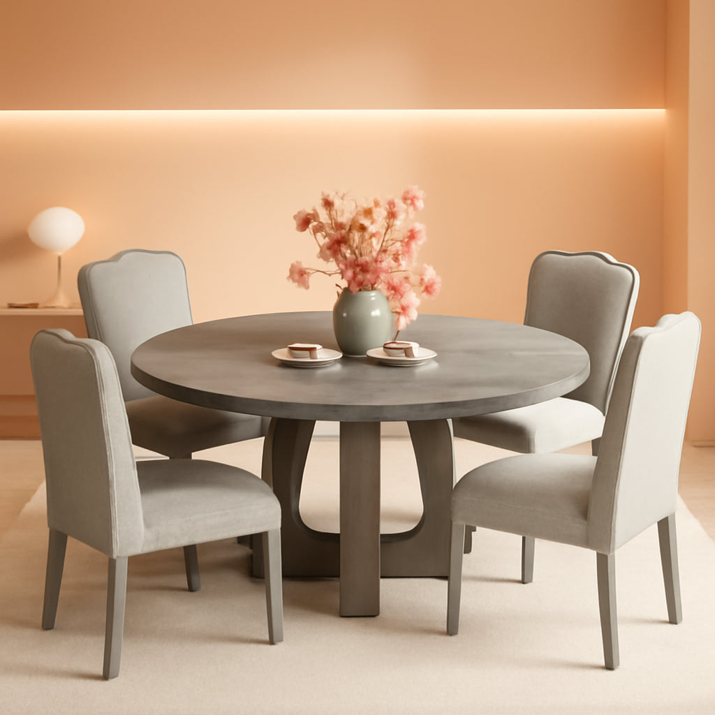 Forty Seven Inch Grey Dining Table Modern Kitchen Collection