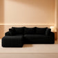 Black Modular Cloud Sofa Sectional Including Chaise