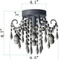 Mini Crystal Chandelier Flush Mount Gold Ceiling Light