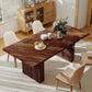 78Inch Walnut Rectangular Dining Table Waterproof Finish