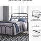 Full size Metal Bed Matte Black Industrial Farm house