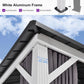 12x14 White Aluminum Frame Hardtop Gazebo Curtains