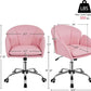 Pink Petal Desk Chair Swivel Upholstered Office Chair