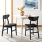 Home Lucca Retro Black Cushion Dining Chair Set Of 2 Wood