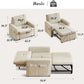 Forty Two Point Five Inch Sleeper Chair Bed Beige Convertible Sofa Bed