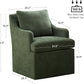 Upholstered Dining Chairs Green With Smooth Casters