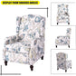 Upholstered Wingback Recliner Chair Blue Floral Elegant